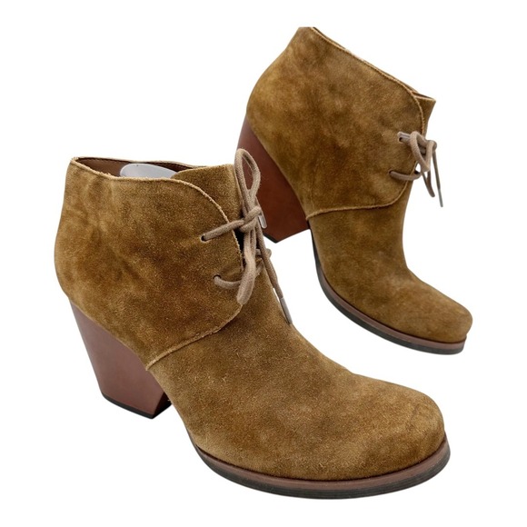 Korks Women's Brown Suede Lace Up Wedge Ankle Boots Size 10 - Picture 1 of 14